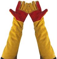 🧤 длинные перчатки для сварки с рукавом длиной 23,6 дюйма с кевларовой строчкой - термостойкие нарукавники для сварщиков, дровоколов, печей, огня и барбекю - идеальные подарки для мужчин, папы, мужа (23,6 дюйма) логотип