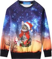 🎄 festive and comfortable: sslr crewneck pullover christmas sweatshirt for boys in fashion hoodies & sweatshirts logo