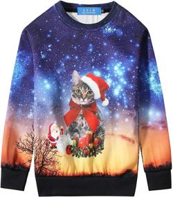img 4 attached to 🎄 Festive and Comfortable: SSLR Crewneck Pullover Christmas Sweatshirt for Boys in Fashion Hoodies & Sweatshirts