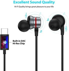 img 1 attached to 🎧 Jelanry USB C Headphones: Hi-Fi Stereo Earbuds with Mic & Volume Control for Samsung Galaxy S20 FE 5G, S21 5G, Note 20 Ultra, Note 10 & More!