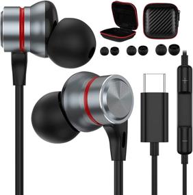 img 4 attached to 🎧 Jelanry USB C Headphones: Hi-Fi Stereo Earbuds with Mic & Volume Control for Samsung Galaxy S20 FE 5G, S21 5G, Note 20 Ultra, Note 10 & More!