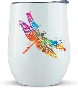 img 4 attached to 🐉 Outdoor Dragonfly Gifts Tumbler Glasses