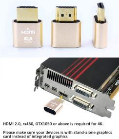img 3 attached to 🖥️ DTECH HDMI Dummy Plug 4K Display Emulator: Enhance Compatibility on Windows, Mac OSX, Linux (fit-Headless, 3 Pack)