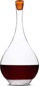 img 4 attached to 🍷 Wine Decanter with Stopper - 60 oz, Hand Blown 100% Lead Free Crystal Glass, Wine Accessories, Carafe, Gift Set, Air Aerator - BTaT Red Wine Decanter