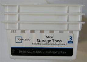 img 2 attached to Mainstay Basic Square Mini Bin Storage Trays - White - 3pk for Organized Space Optimization