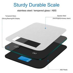 img 3 attached to 🥗 VOTSUPKITDINOK Food Scale 22lbs/10kg: Accurate Digital Kitchen Scale for Cooking and Baking, Precise 1g/0.04oz Graduation, Durable 304 Stainless Steel Tempered Glass Surface - Waterproof and Easy to Clean