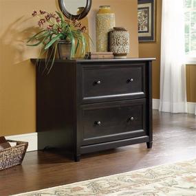 img 3 attached to 🗄️ Sauder Edge Water Lateral File Cabinet with Estate Black Finish