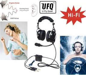 img 3 attached to 🎧 Ultimate UFQ A28 ANR Aviation Headset with Active Noise Reduction - Compare with Rugged Air RA950, featuring Bose Grade Hi-Fi Sound, MP3 Input, and Free Headset Bag