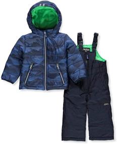 img 2 attached to OshKosh BGosh Boys' Snowsuit 🧥 Snowbib Jacket - Premium Winterwear for Boys