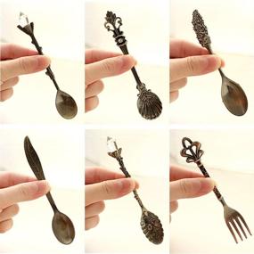 img 2 attached to 🍴 Vintage Kitchen Dessert Spoon/Teaspoon by Awakingdemi: Elegant and Functional Culinary Utensil