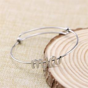 img 3 attached to Yiyang Name Bangle: Personalized Bracelet Jewelry Gift for Teen Girls and Women