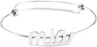 yiyang name bangle: personalized bracelet jewelry gift for teen girls and women logo