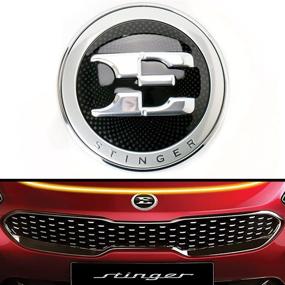 img 2 attached to 🚗 Набор эмблемы и колпачков колес Kia Stinger 17~18: Оригинальные передние, задние и центральные (6 шт.)