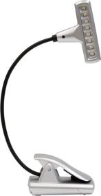 img 1 attached to UltraBrite UBL018-SLV 8-LED Clip Anywhere Долговечный книжный светильник AC/DC Silver