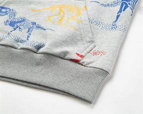 img 2 attached to Dinosaur Sweatshirts for Boys - TLAENSON Lightweight and Stretchy Clothing