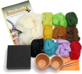 img 3 attached to Woolbuddy Needle Felting Cactus Kit - Make 4+ Cacti with Clay Pots, Foam Mat, Needles, Colored Wool, and Instructions - Ideal for Arts and Crafts Enthusiasts and Beginners