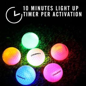 img 3 attached to 🏌️ Champkey Premium Glow Golf Balls: 6 Pack with Over 70 Hours of Light Up Times - Ideal for Night Golf Training