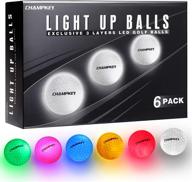 🏌️ champkey premium glow golf balls: 6 pack with over 70 hours of light up times - ideal for night golf training логотип