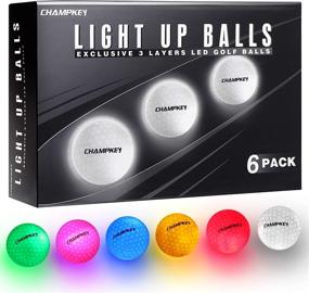 img 4 attached to 🏌️ Champkey Premium Glow Golf Balls: 6 Pack with Over 70 Hours of Light Up Times - Ideal for Night Golf Training