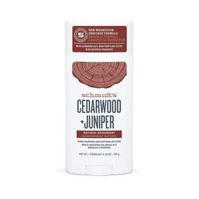 img 4 attached to 🌲 Schmidt's Cedarwood + Juniper Deodorant: 24H Protection, Vegan & Cruelty-Free, 3.25 oz