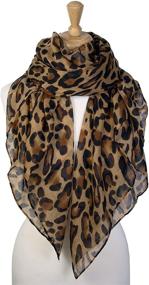 img 3 attached to 🐆 Experience Timeless Elegance with Scarfands Leopard Fashion Scarves - Must-Have Women's Accessories