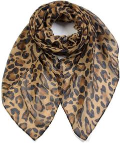 img 4 attached to 🐆 Experience Timeless Elegance with Scarfands Leopard Fashion Scarves - Must-Have Women's Accessories