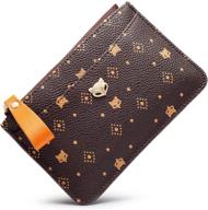 foxer leather artificial signature monogram women's handbags & wallets logo