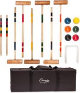 🏑 optimized deluxe croquet tournament set by champion sports логотип