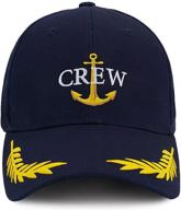 ⛵ pair of captain hat and first mate skipper boating baseball caps - navy nautical marine sailor hats for matching style logo