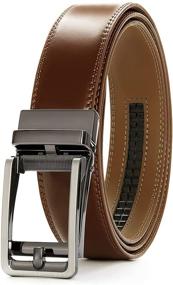 img 4 attached to 👔 Men's Accessories - Automatic Buckle Leather Ratchet Dress