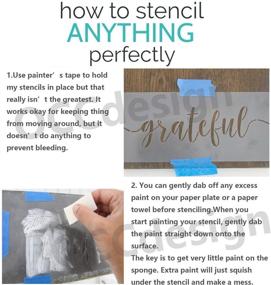 img 1 attached to 🌟 Blessed Welcome Sign Stencils Kit - Rustic Farmhouse Décor for Inspirational Floor, Furniture, Paper, Window, Glass Door, Wall Sign Painting, Spraying Crafts