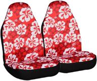 🏝️ protect and style your seats with allison 67-0346red red hawaiian print universal bucket seat covers - pack of 2 logo