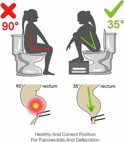 img 2 attached to 🚽 Foldable Squatting Toilet Stool - NAVIGI 7 Collapsible Footstool with Non-Slip Silicone Padded Base for Pooping - Anti-Slip Foot Grooves, Waterproof & Humidity-Proof Riser (MY1902)