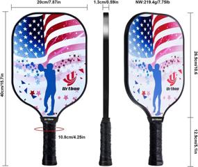 img 2 attached to 🎾 Urtboo Pickleball Paddle Rackets – Graphite Face, Honeycomb Core, Premium Grip, Lightweight 7.8 OZ – Ideal Choice for Beginner and Pro Players