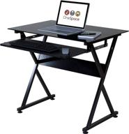 💻 black ultramodern glass computer desk by onespace logo