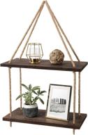 mkono boho wood window shelf: 2-tier rustic storage rack for home decor, living room, bathroom, kitchen, & office logo