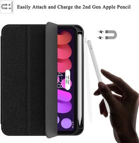 img 1 attached to 📱 Soke New iPad Mini 6 Case 2021: Full Body Protection + Pencil Holder + 2nd Gen Charging, Black