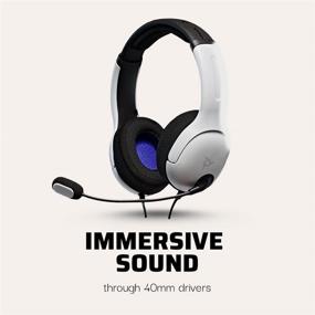 img 2 attached to PDP Gaming LVL40 Stereo Headset with Mic for PlayStation, PS4, PS5 - PC, iPad, Mac, Laptop 🎧 Compatible - Noise Cancelling Microphone, Lightweight, Soft Comfort On Ear Headphones, 3.5mm jack - White: The Ultimate Gaming Companion!