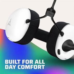 img 1 attached to PDP Gaming LVL40 Stereo Headset with Mic for PlayStation, PS4, PS5 - PC, iPad, Mac, Laptop 🎧 Compatible - Noise Cancelling Microphone, Lightweight, Soft Comfort On Ear Headphones, 3.5mm jack - White: The Ultimate Gaming Companion!