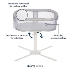 img 3 attached to 🛏️ HALO BassiNest Swivel Sleeper: The Ultimate Bedside Bassinet in Morning Mist