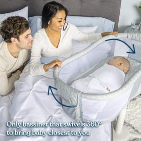 img 2 attached to 🛏️ HALO BassiNest Swivel Sleeper: The Ultimate Bedside Bassinet in Morning Mist