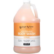 🍊 ginger lily farms club & fitness nourishing body wash: 100% vegan, cruelty-free bath & shower gel - citrus scent, 1 gallon refill (128 fl. oz.) logo