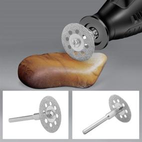 img 2 attached to 💎 High-Quality Diamond Cutting Wheels (22mm) 20pcs with Mandrel (3mm) 4pcs and Screwdriver Kit for Rotary Tools