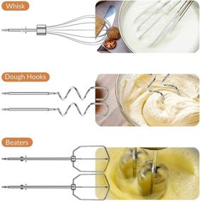 img 1 attached to 🔌 Powerful Electric Hand Mixer Whisk: 300W 5 Speeds Handheld Mixer with Turbo Function - Includes Beaters, Dough Hooks, and Storage Case for Baking, Cream Whipping, and Egg Beating