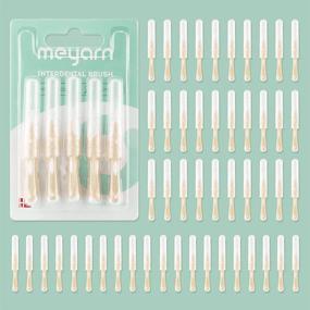 img 4 attached to 🦷 Meyarn 50Count Interdental Brush for Braces - Tooth Floss Oral Hygiene Interdental Brush Toothpick for Healthy Teeth Care (1.2mm Wide)