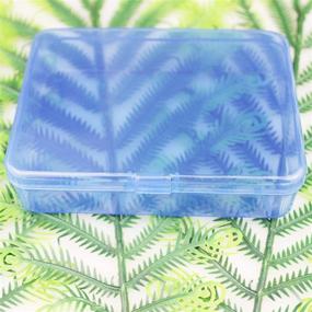 img 2 attached to LJY 12-Piece Rectangular Plastic Storage Containers with Lids for Small Items - Blue