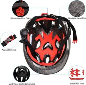 img 2 attached to ArgoHome Kids Helmet Protective Gear Set: Toddler Helmet with Knee Pads for 3-8 Years - Ideal for Biking, Skateboarding, and Rollerblading