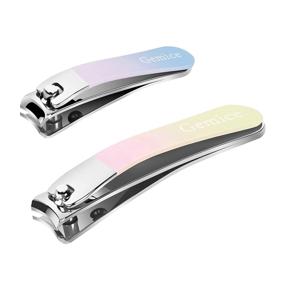 img 4 attached to 💅 Gemice Nail Clippers Set: Premium Stainless Steel Clippers for Men, Women & Kids - Sharp Curved Edge, Leather Case Included