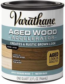 img 3 attached to 🌲 Varathane 331305 Aged Wood Accelerator: Quart-sized Brown Enhancer for a Distressed Look