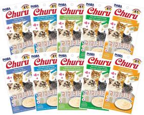 img 2 attached to Лакомство для кошек Churu - Кремовая паста, которую можно облизывать: 5 вкусов в наборе разных вкусов, включает 40 тюбиков - наслаждение для вашего кота